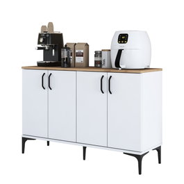 Hanah Home Gabinete Multipropósito Blanco y Nuez